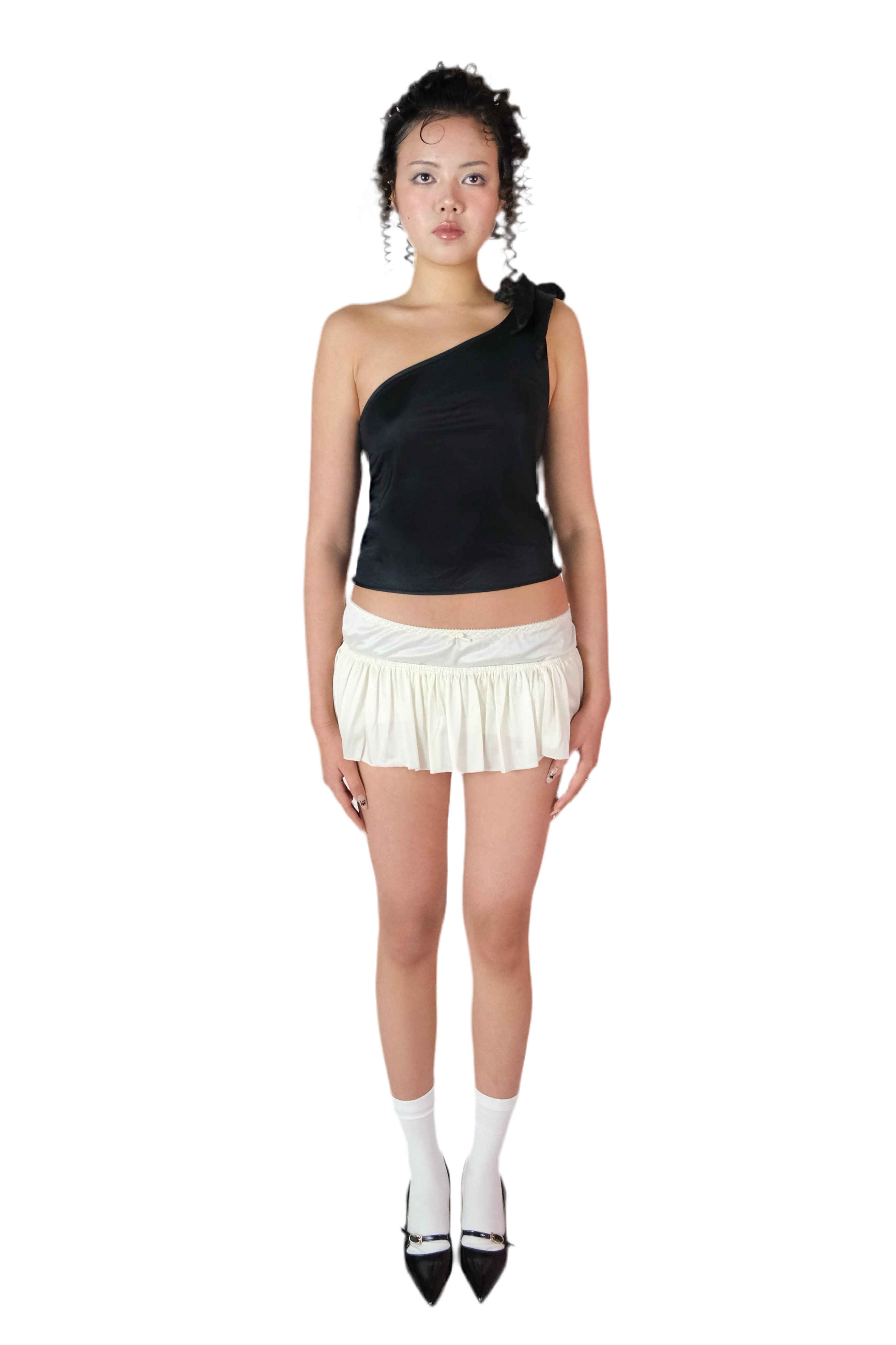 Vanilla Ribbon Micro Skirt (XS-L)