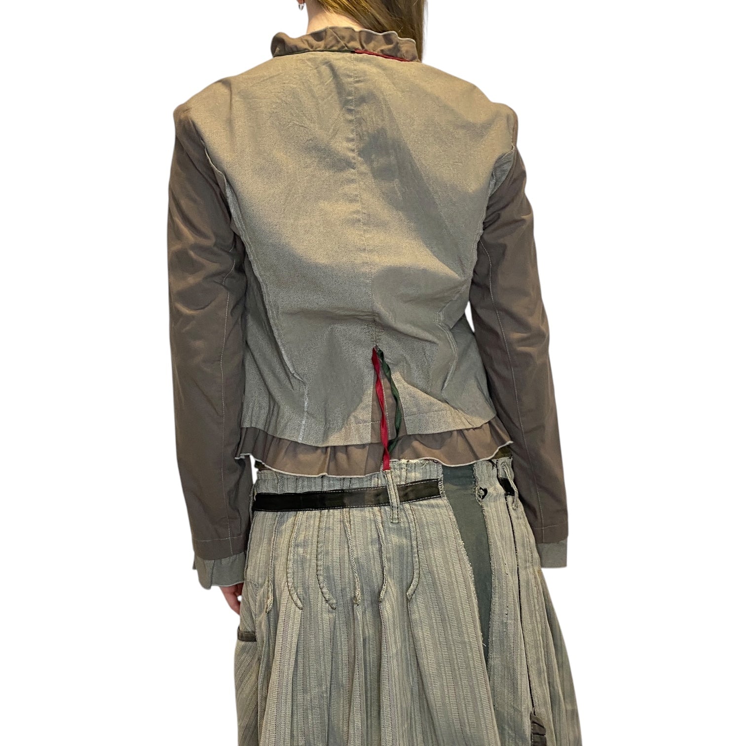 Vintage Parisian Ruffle Button up Blouse (L)