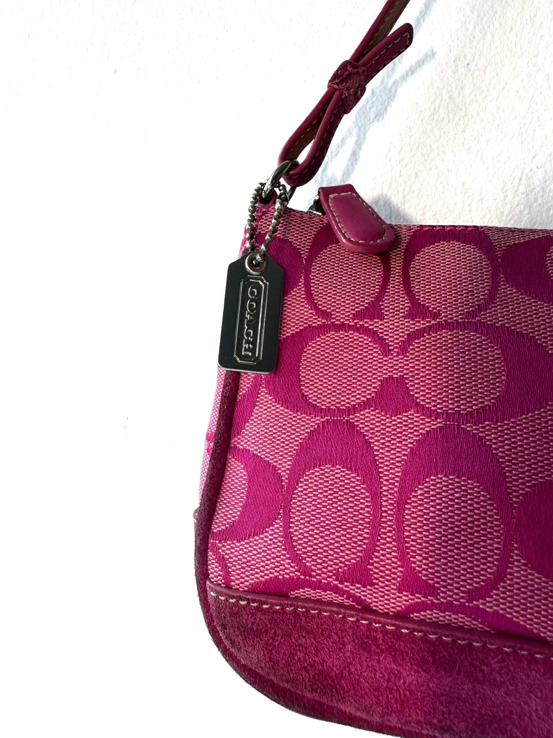 Vintage Rare Hot Pink Coach Demi Shoulder Bag