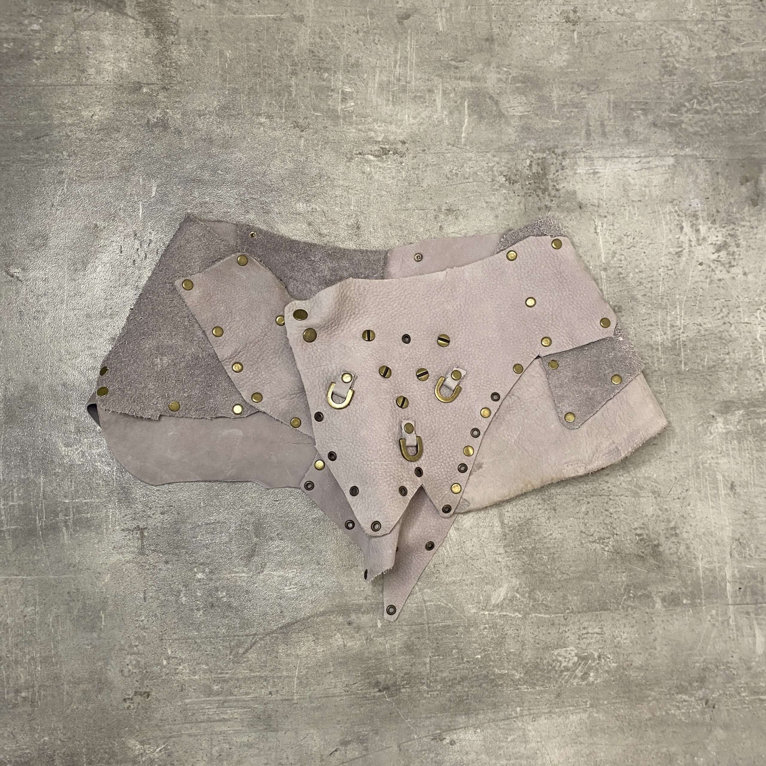 Vintage Leather Studded Belt Skirt (S-L)