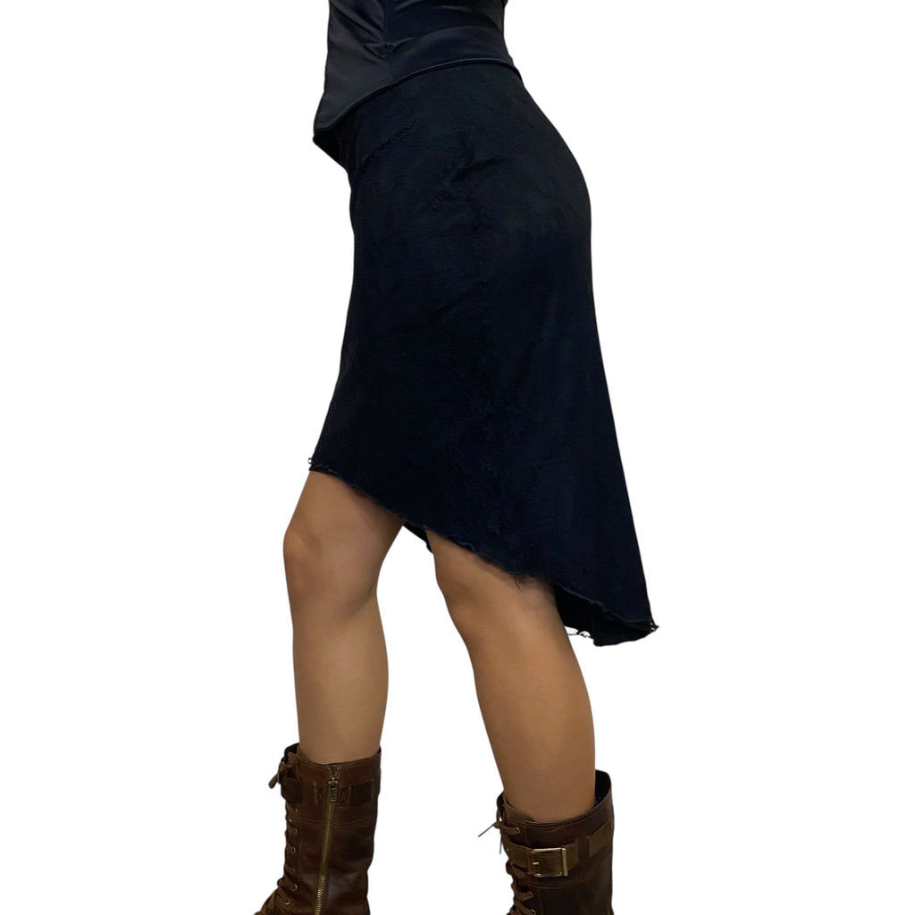 Vintage Black Lace Midi Skirt (XS-M)