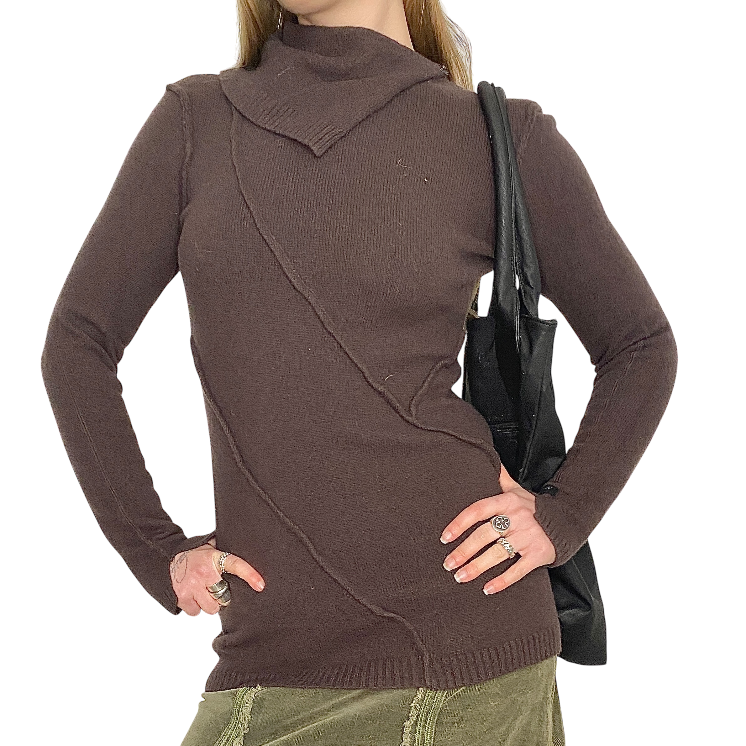 Vintage Asymmetrical Minimalist Knit (S)