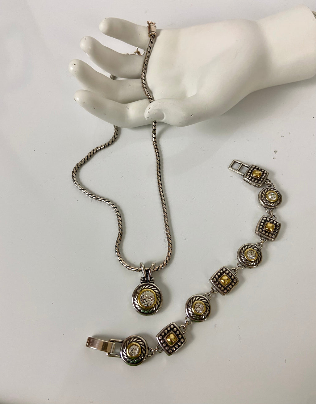 Brighton Silver Reversible Necklace & Bracelet Set