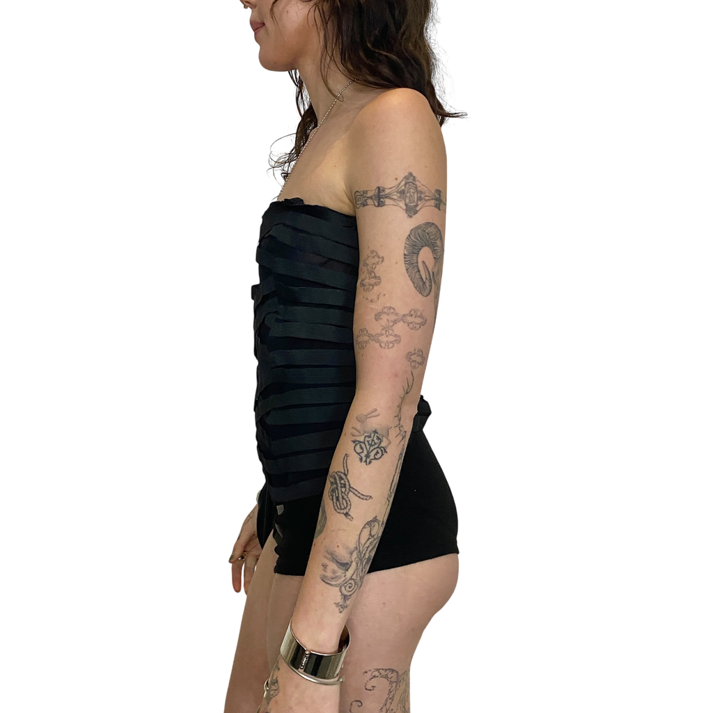 2010s Black Bandage Corset Top (M/L)