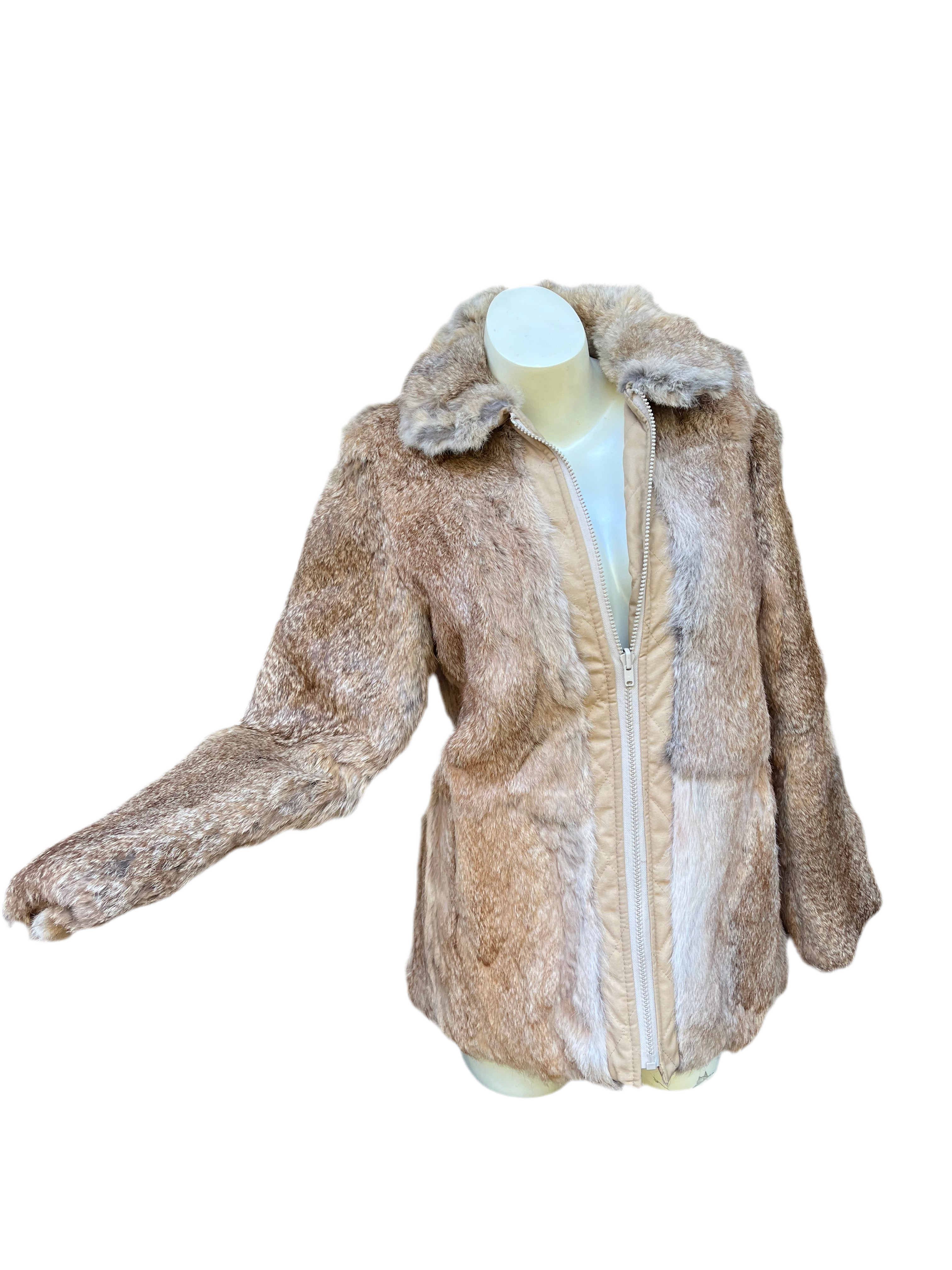 Rabbit Fur Reversible Coat (M)