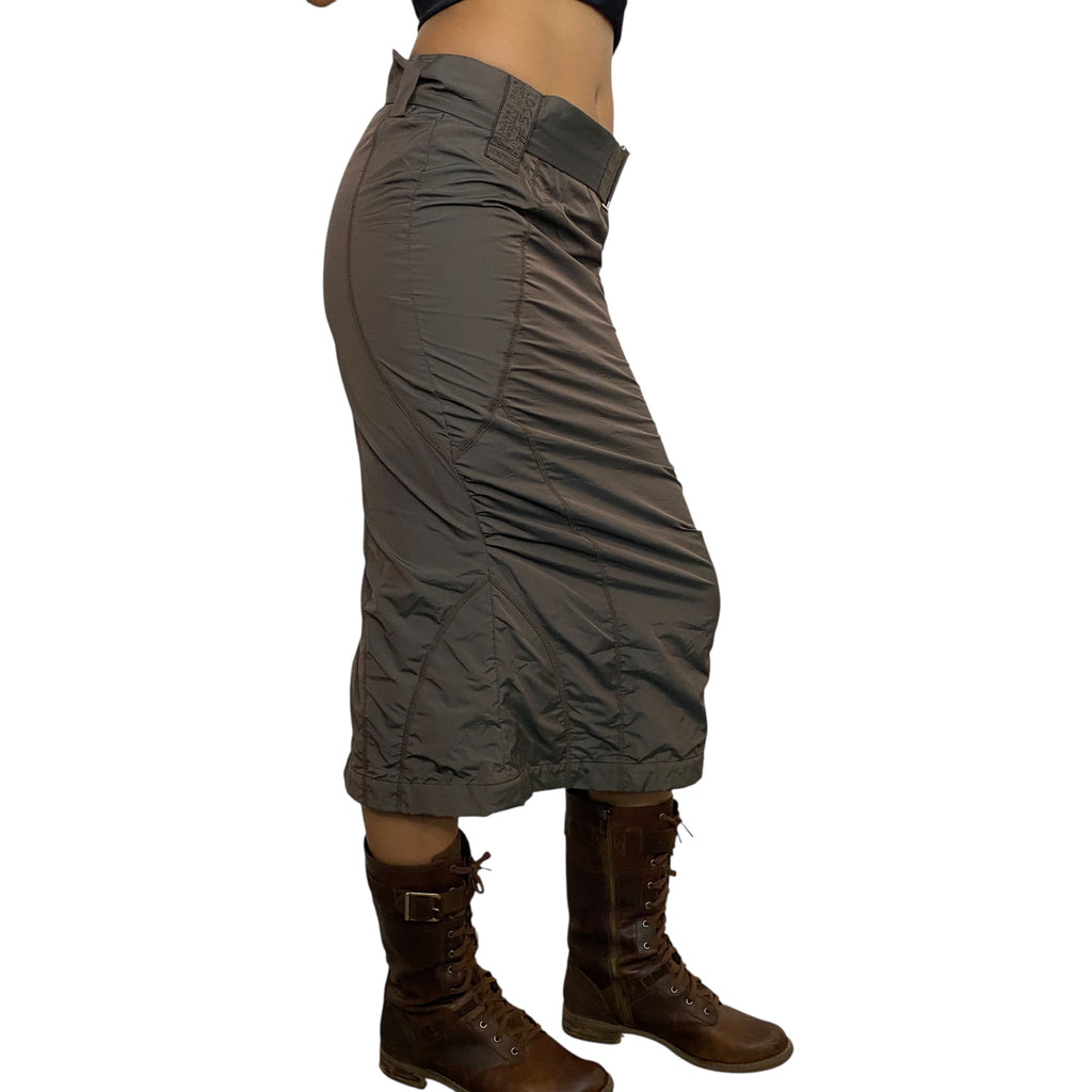 Vintage Utility Parachute Maxi Skirt (XS/S)