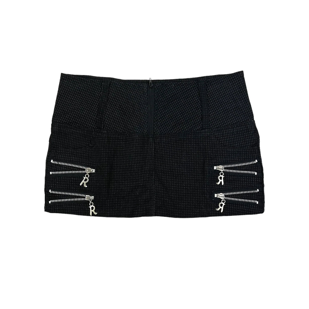 Grunge Zip Mini Skirt (XXS)
