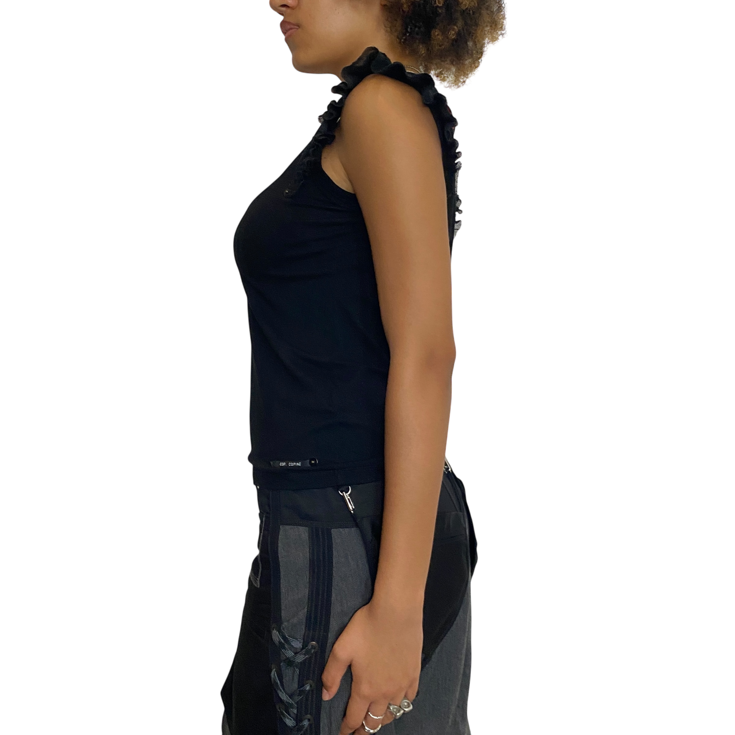 Vintage Cop Copine Black Top (M)