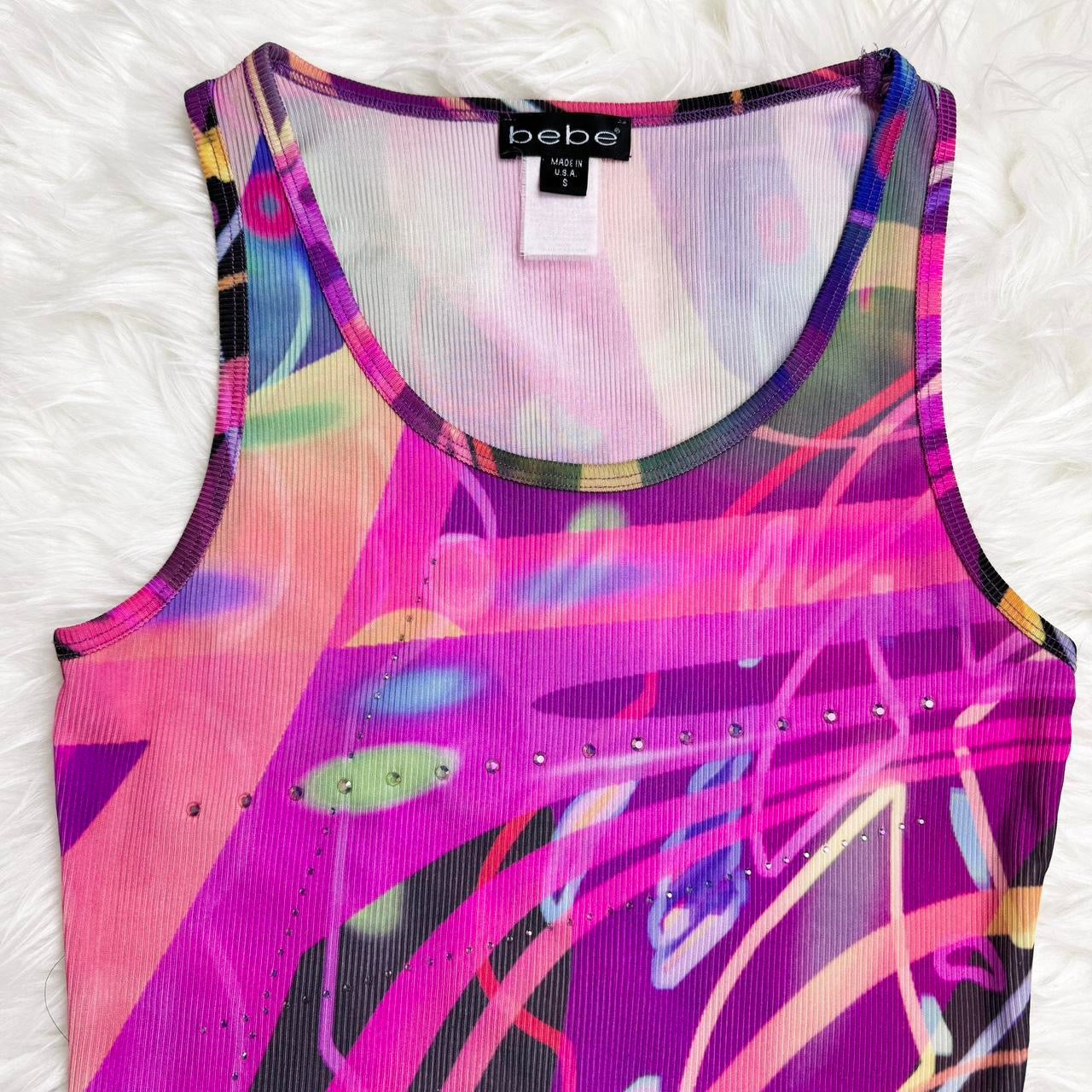 Bebe Cyber Graphic Cami (S)