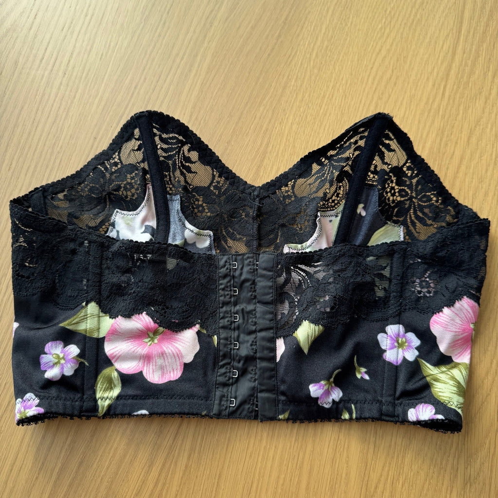 Vintage 90s Italian Floral Bustier (36B)