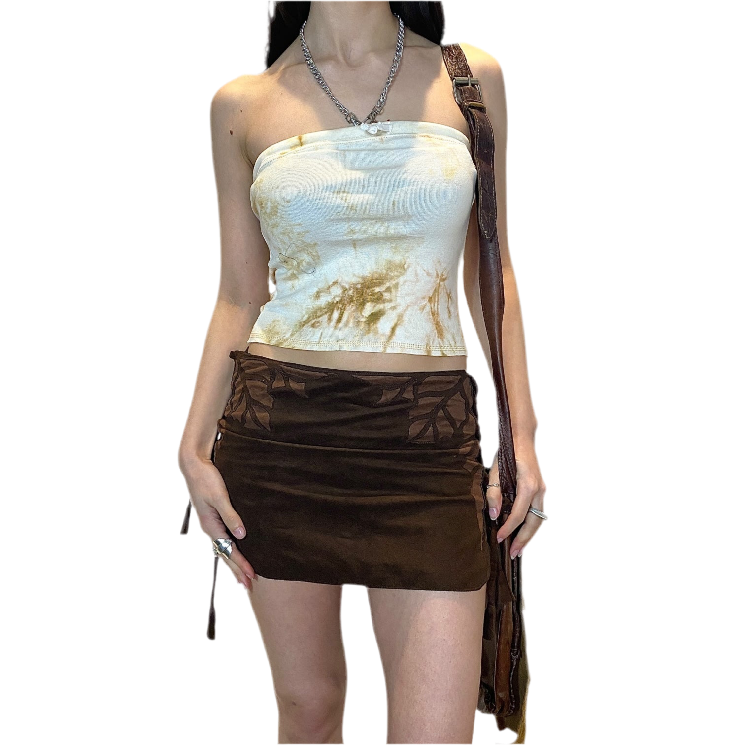 Vintage Rave Festival Mini Skirt (XS)