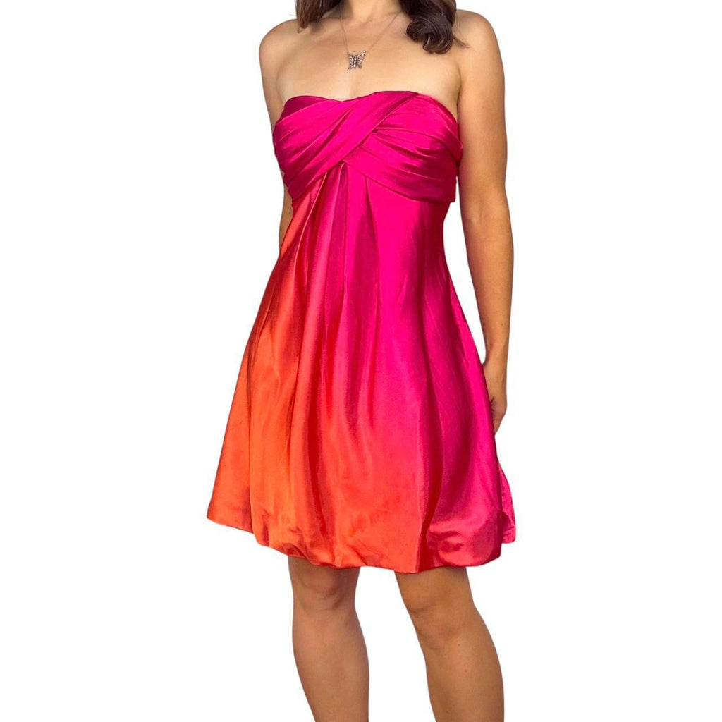 Y2K Satin Sunset Bubble Dress (L)