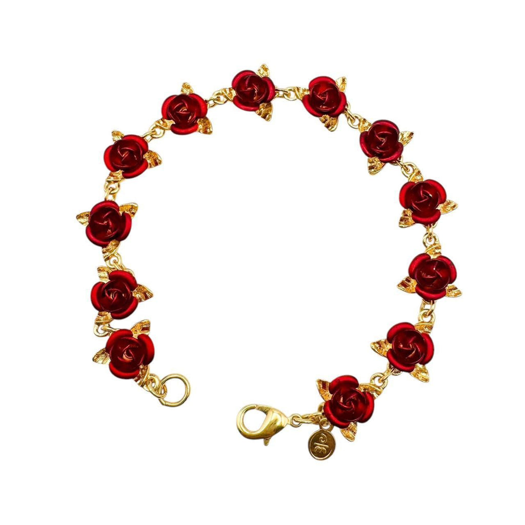 Vintage Rose Charm Bracelet