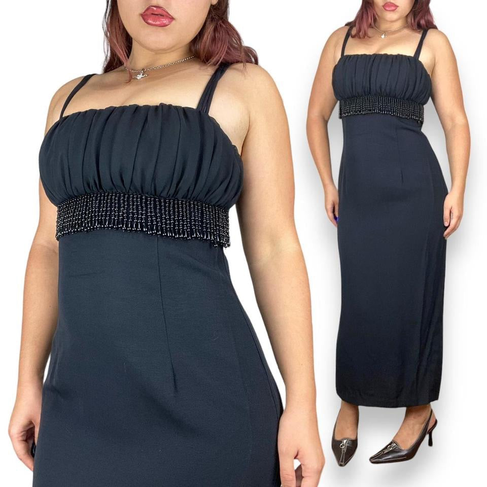 90s Beaded Evening Gown (M)