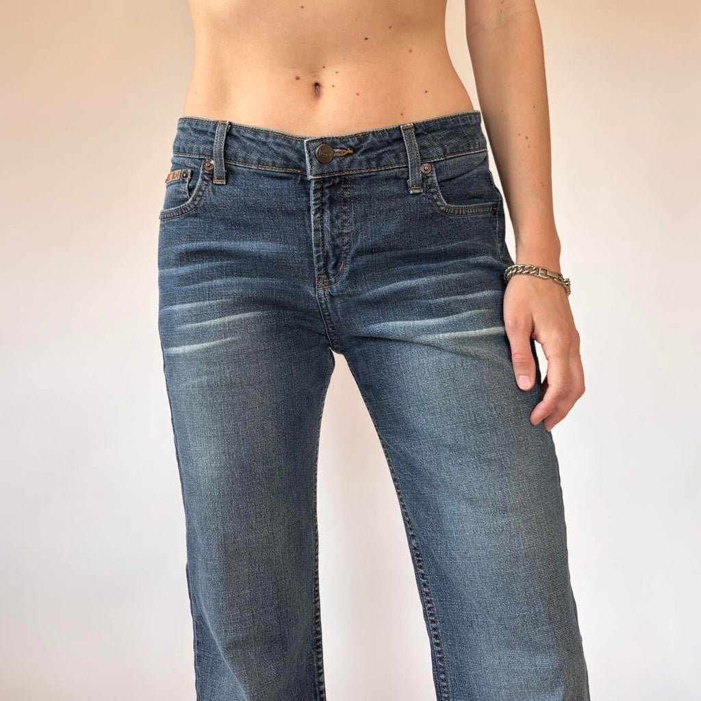 Y2K Faded Flare Jeans (M)