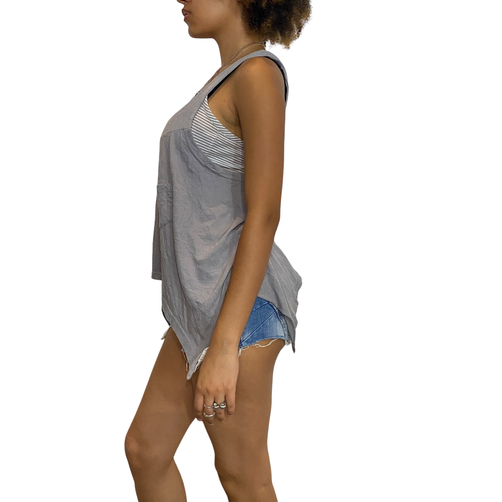 Vintage Indie Sleaze Striped Vest Top (S-M)