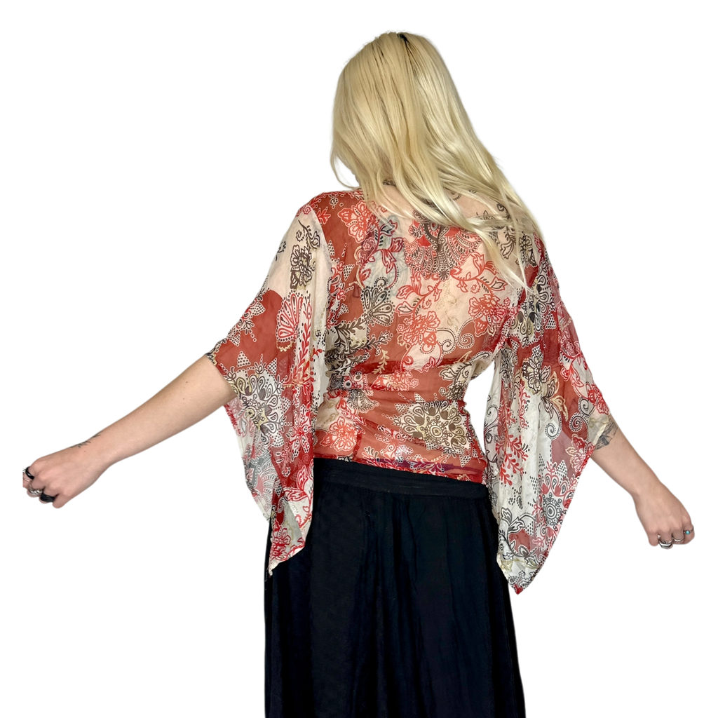 Vintage Kenzo Silk Boho Blouse (M/L)