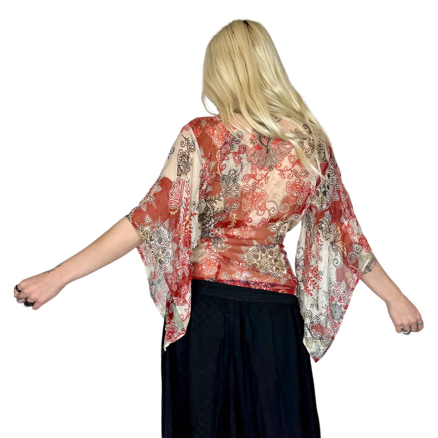 Vintage Kenzo Silk Boho Blouse (M/L)