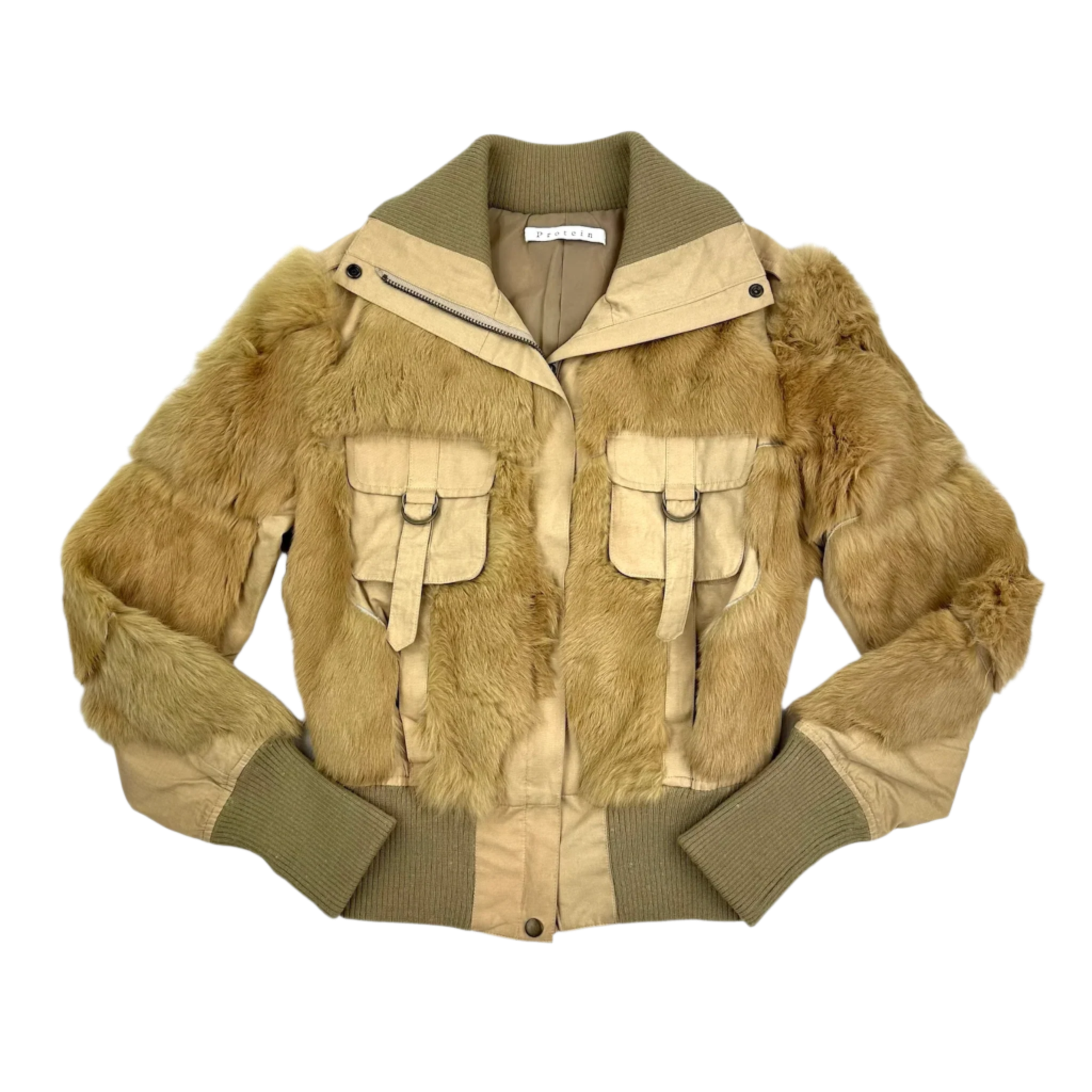 Fur Cargo Style Jacket (XS/S)