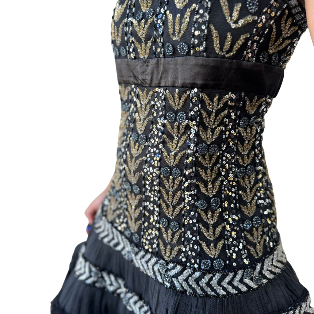 Vintage Italian Beaded Dress (M)