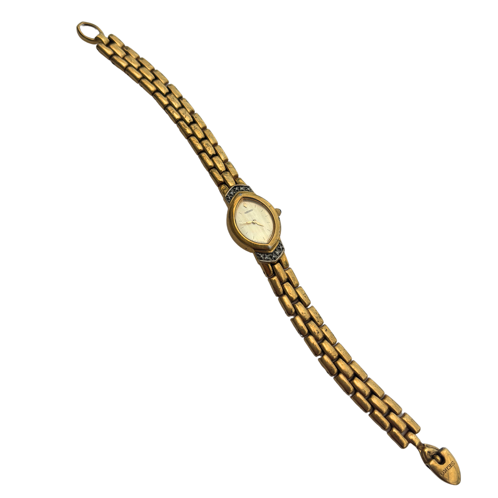 80s Gold Diamond Seiko Watch