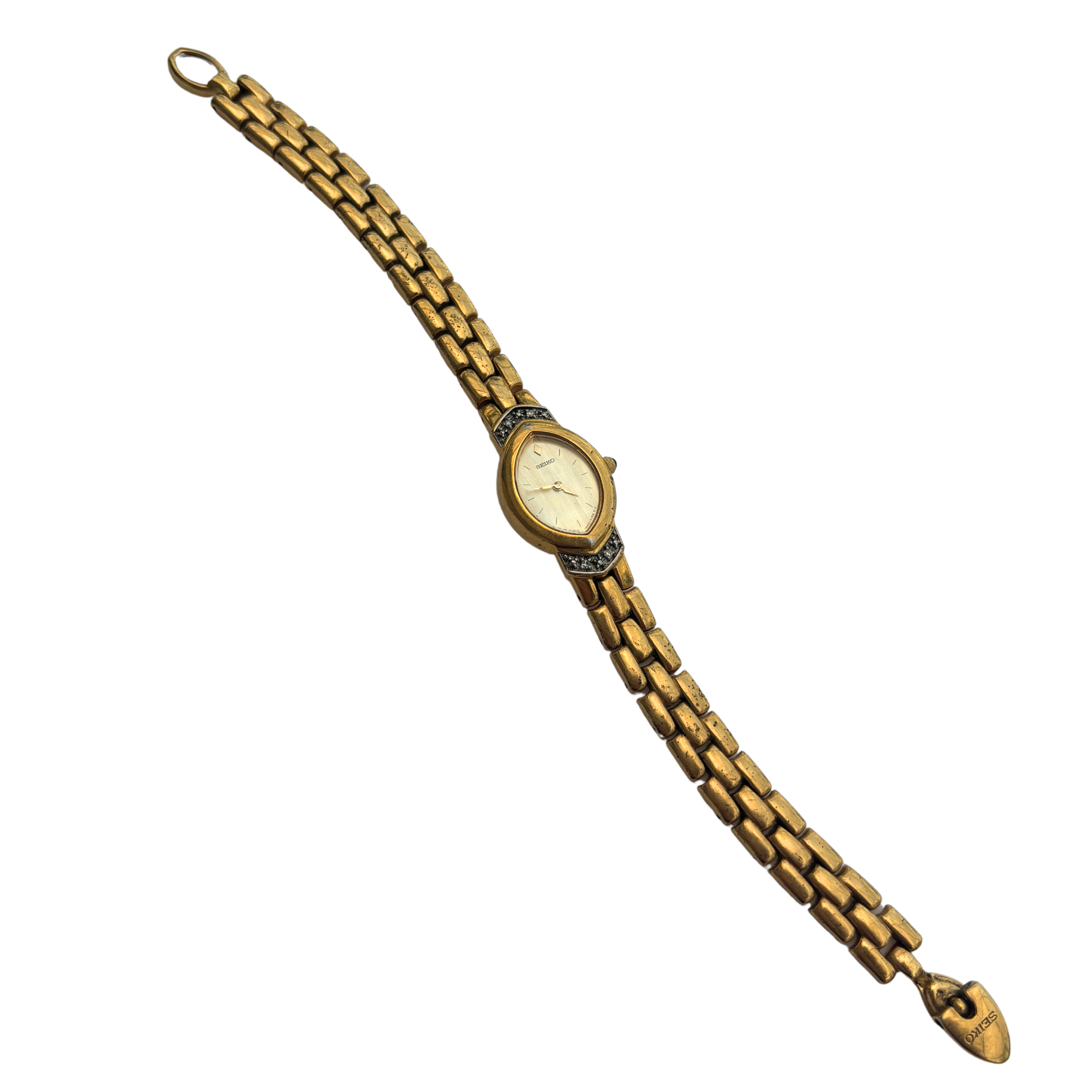 80s Gold Diamond Seiko Watch