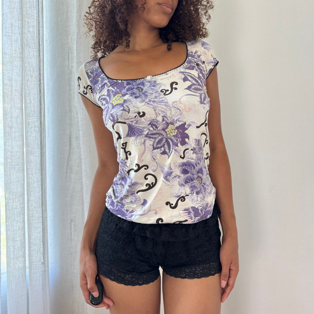 Just Cavalli Slinky Print Top (S)