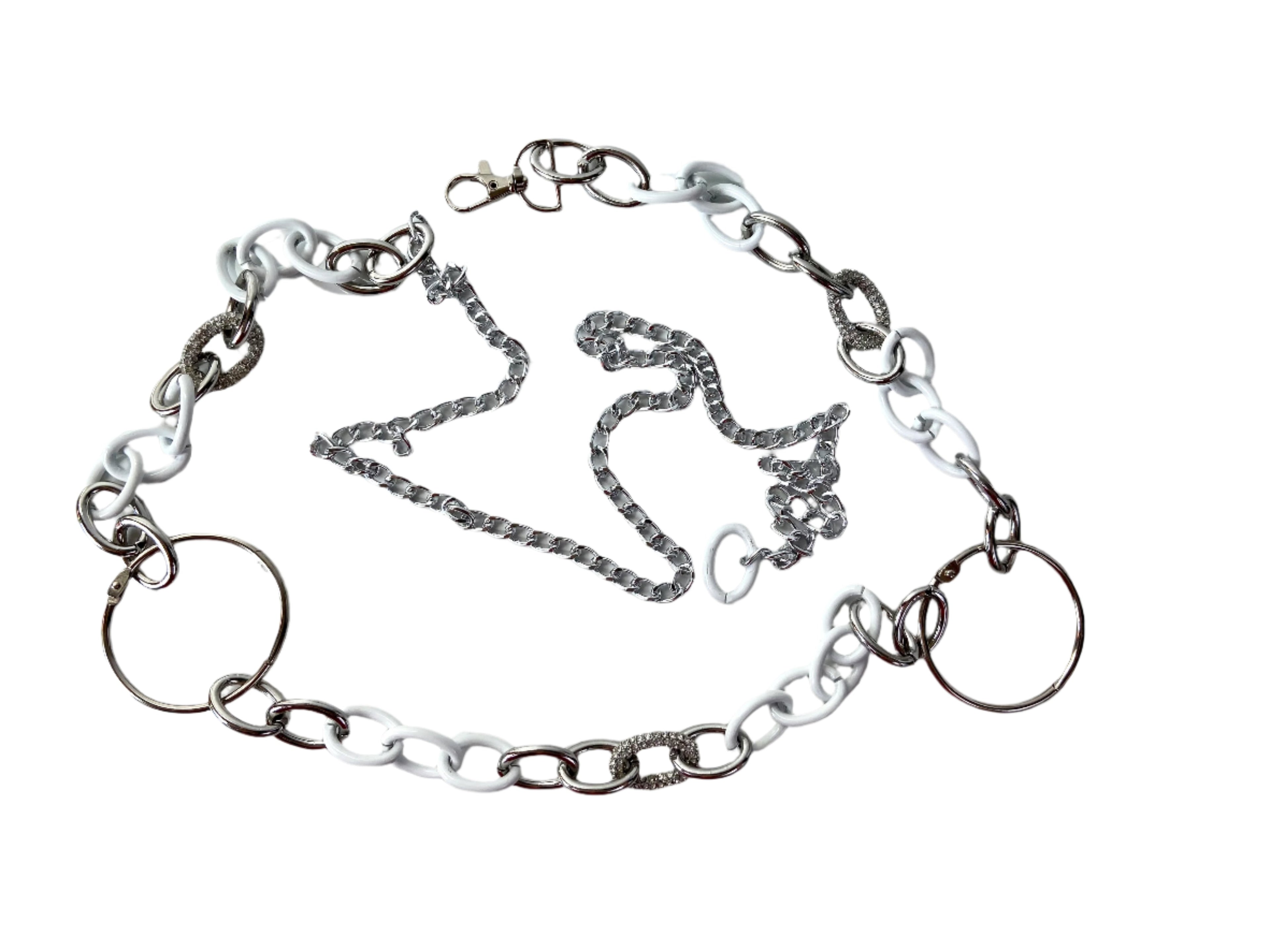 White and Silver Belt