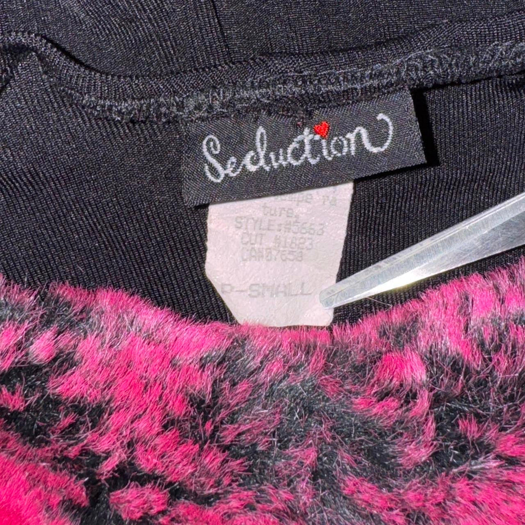 90s Faux Fur Trim Cami (S)