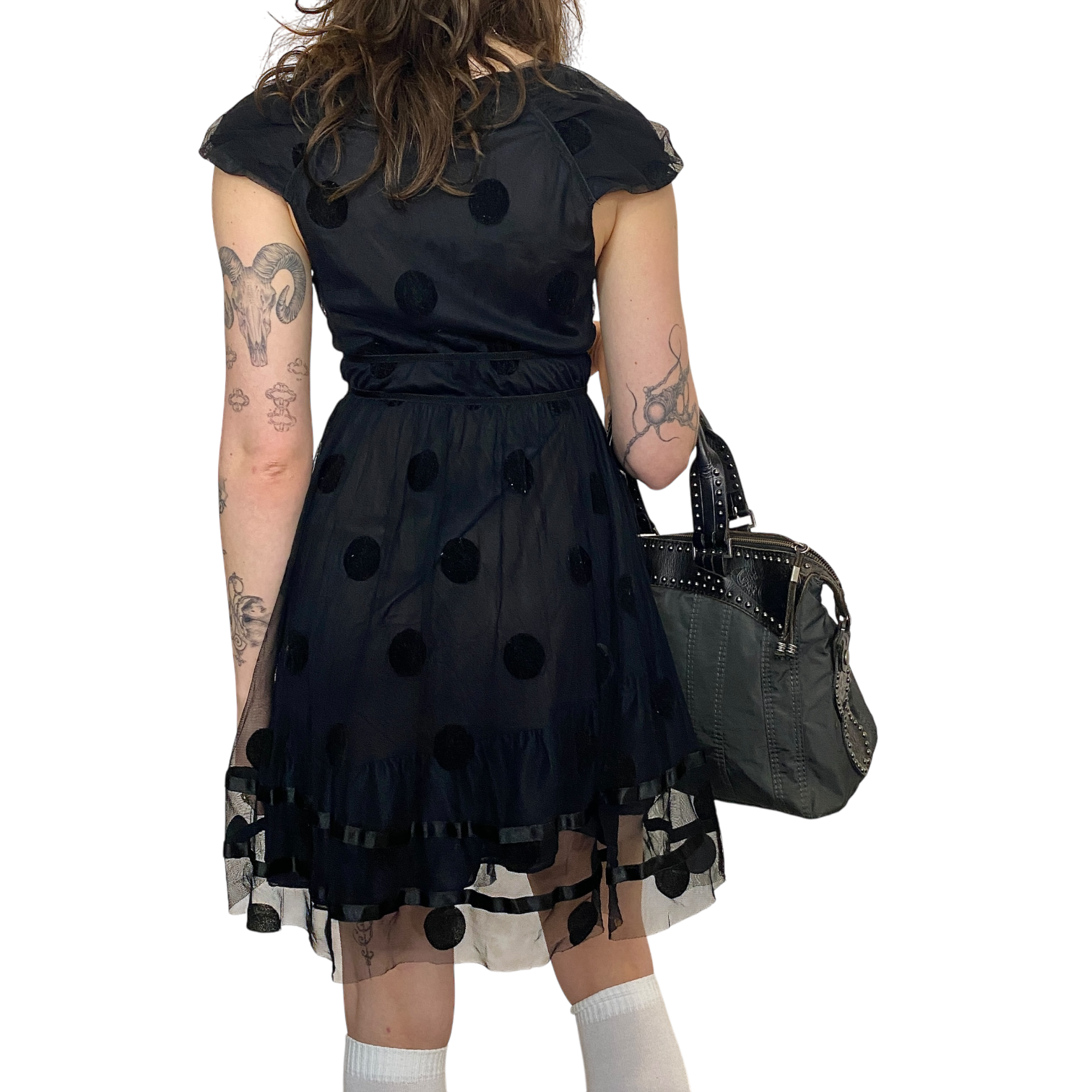 Vintage Miss Sixty Killah Polka Dot Mesh Dress (S)