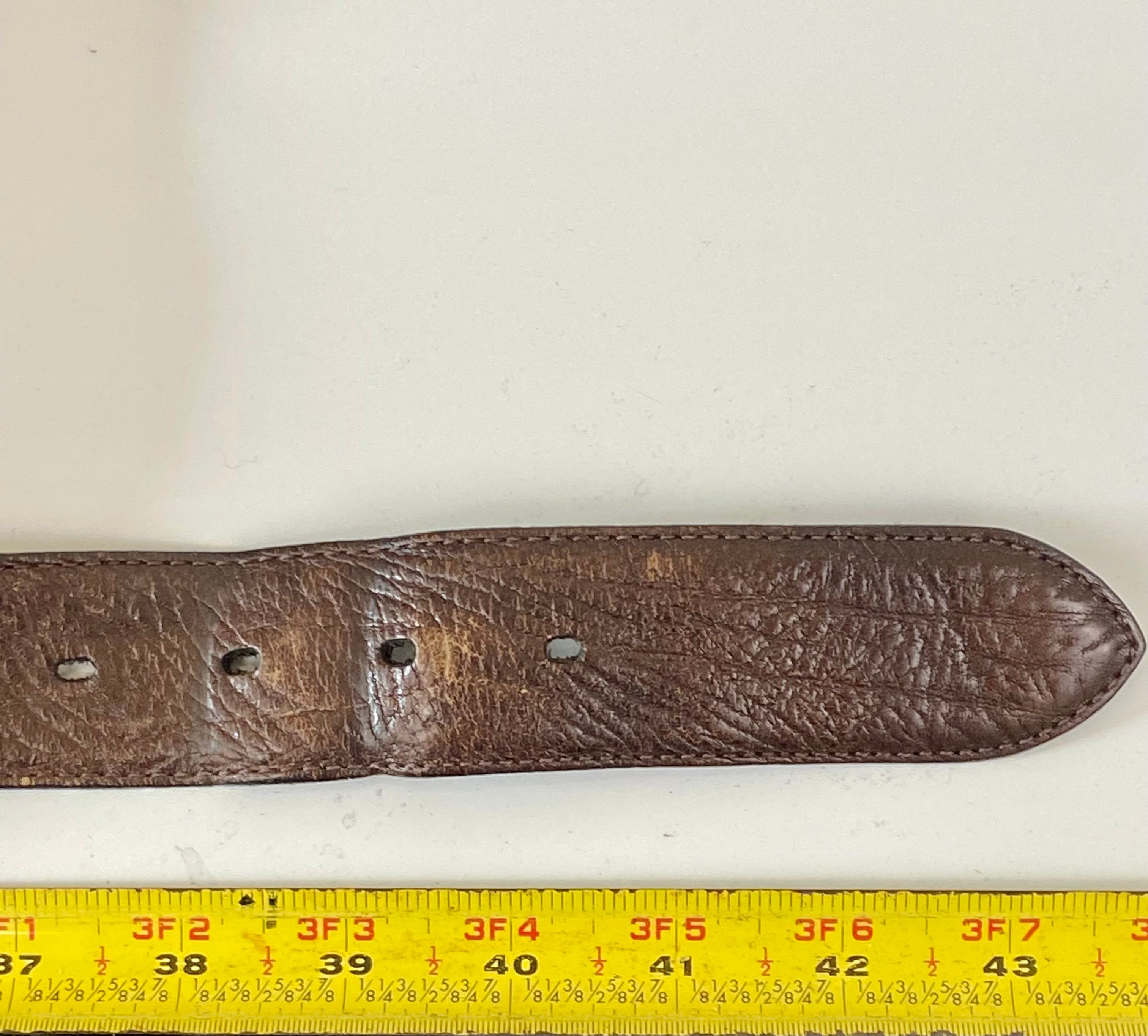 Western leather belt for