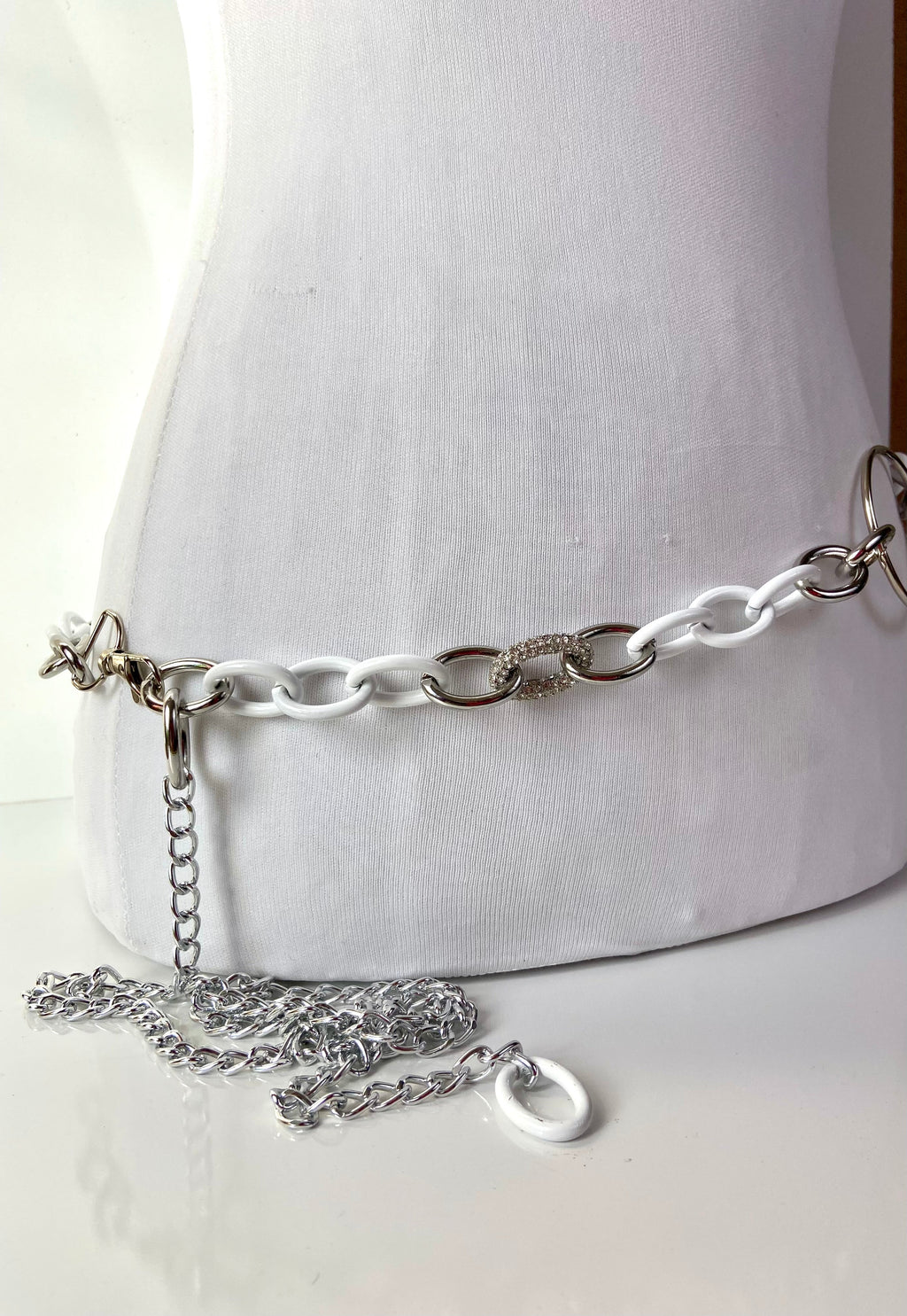 White and Silver Belt