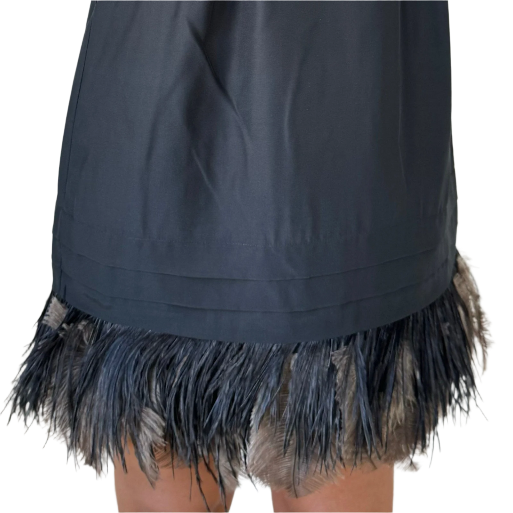 Juicy Couture Silk Feather Trim Dress (XS/S)