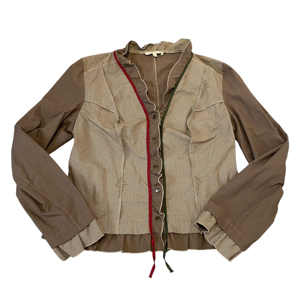 Vintage Parisian Ruffle Button up Blouse (L)