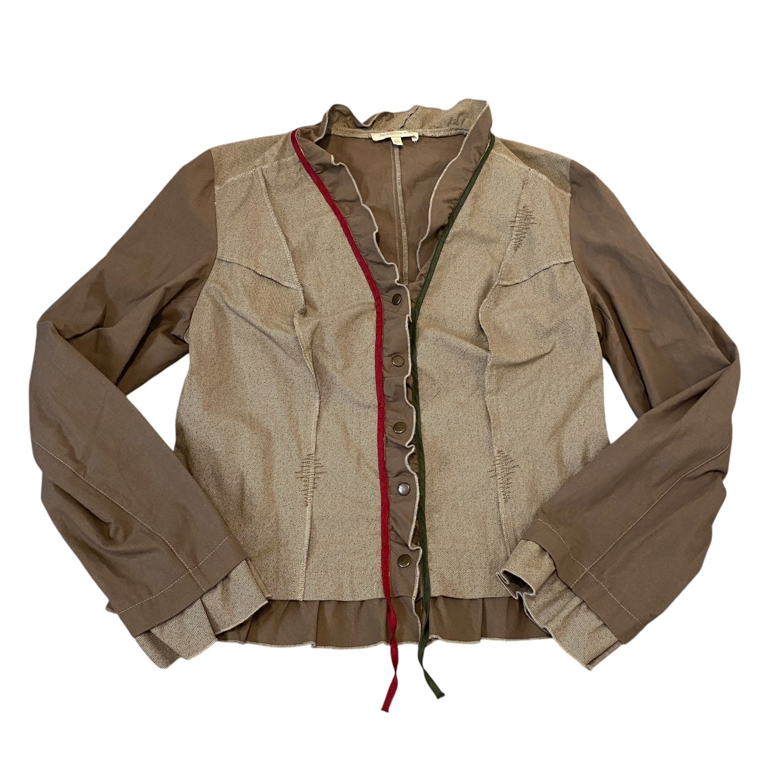 Vintage Parisian Ruffle Button up Blouse (L)