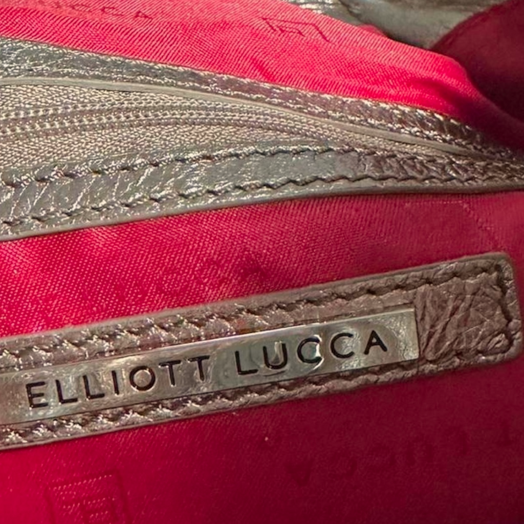 Vintage Elliott Lucca Genuine Leather Gold Hobo Bag