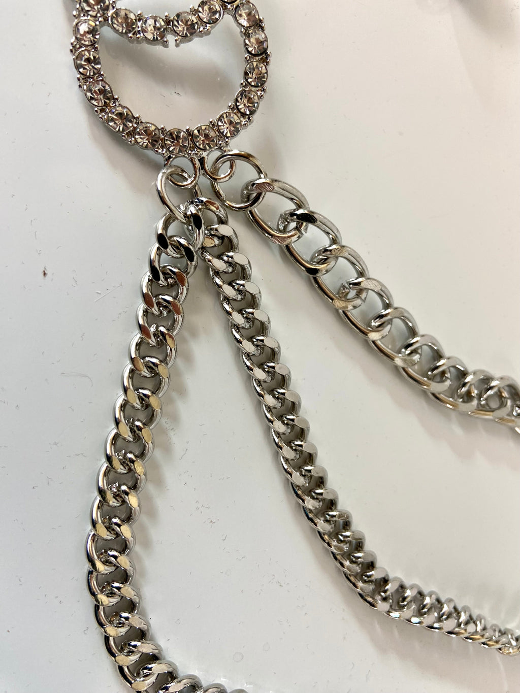 Rhinestone buckle & layered belt