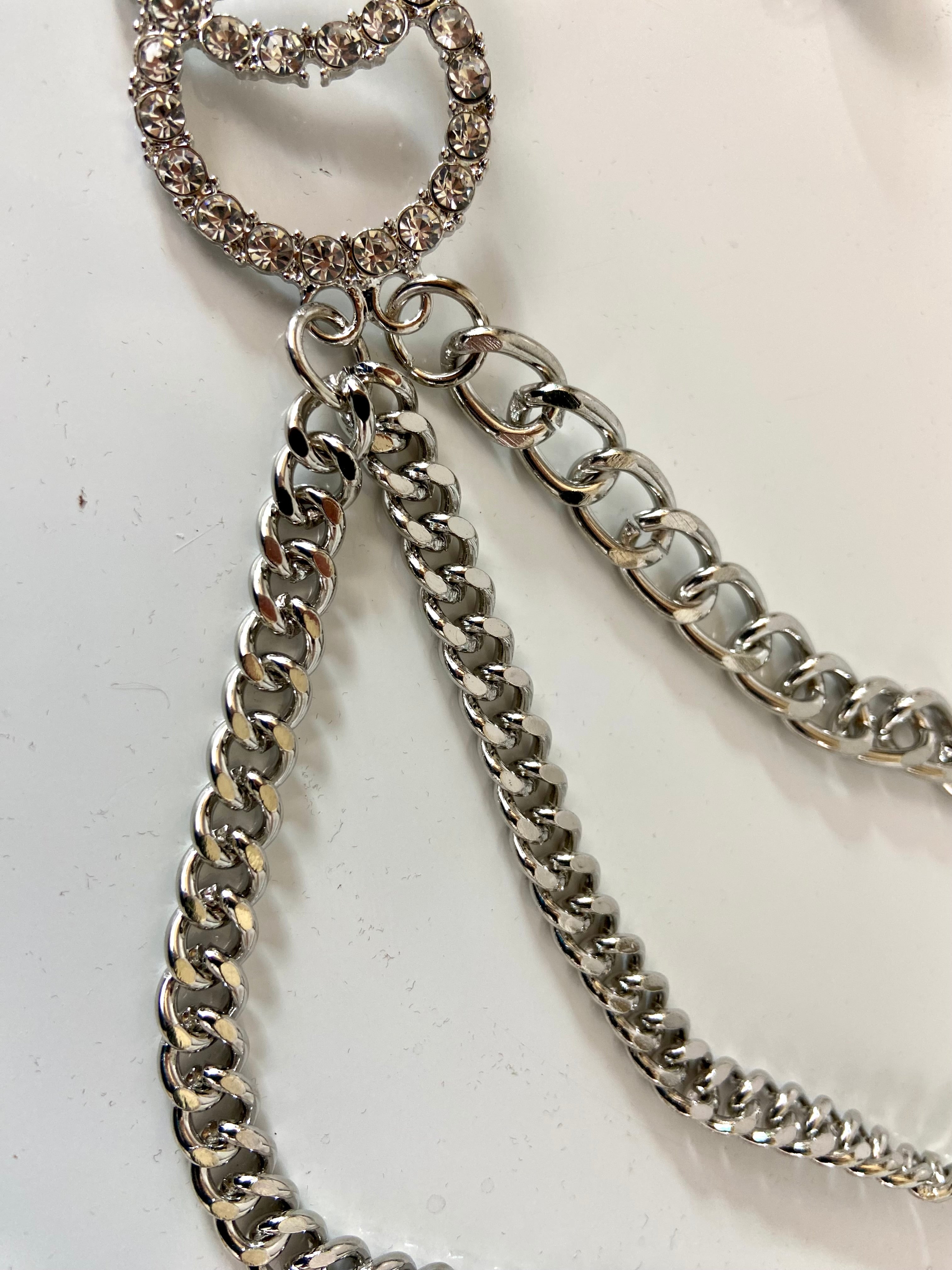 Rhinestone buckle & layered belt