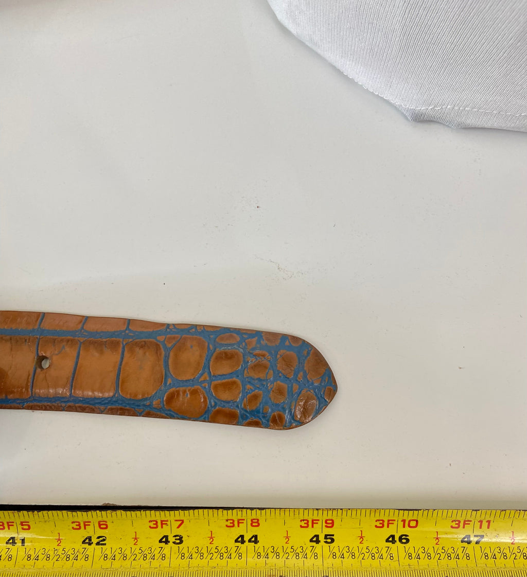 Two-Tone Croc Belt