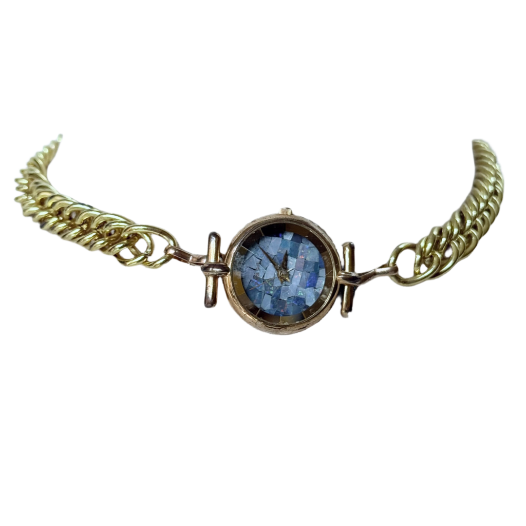 Aquamarine Gold Watch Choker