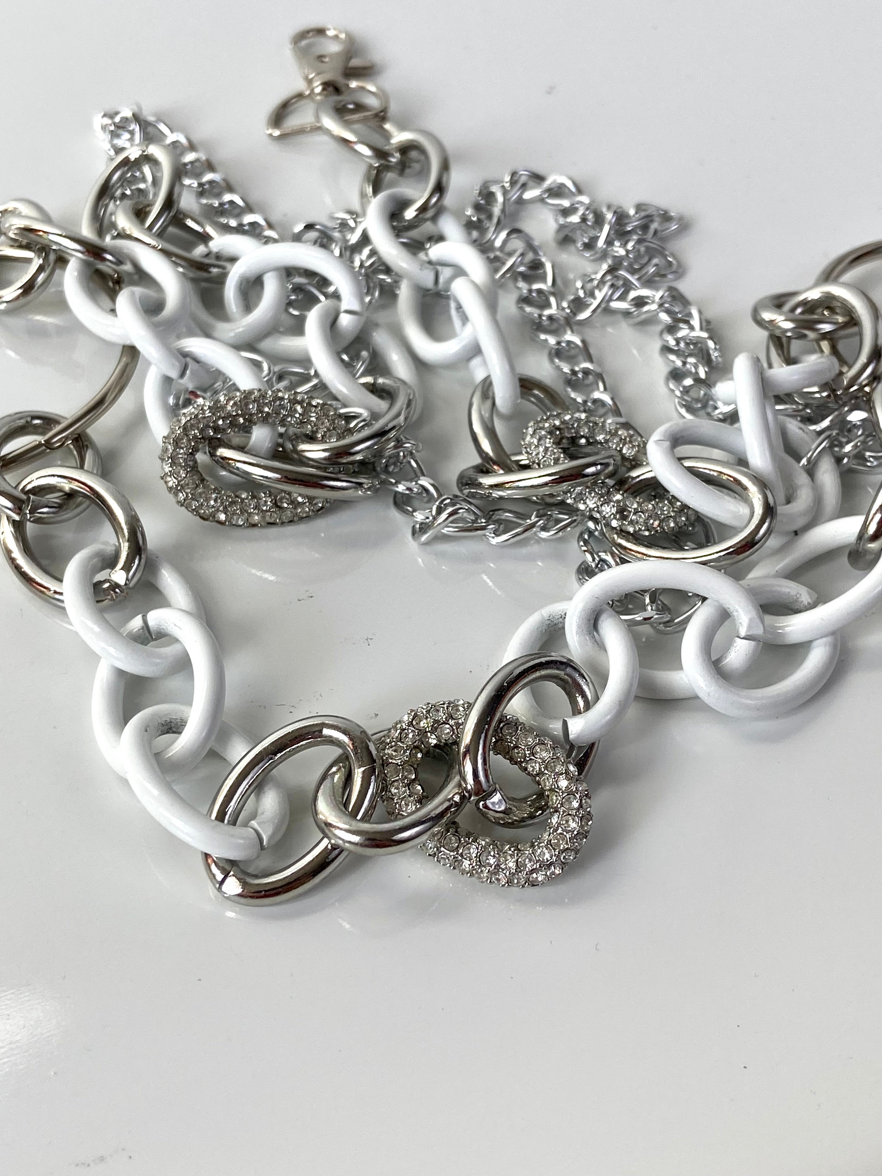 White and Silver Belt