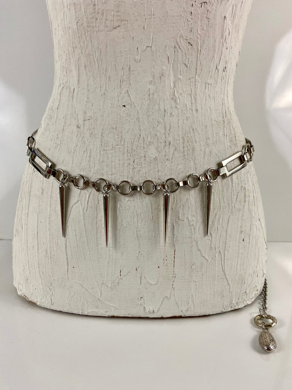 Silver chain belt