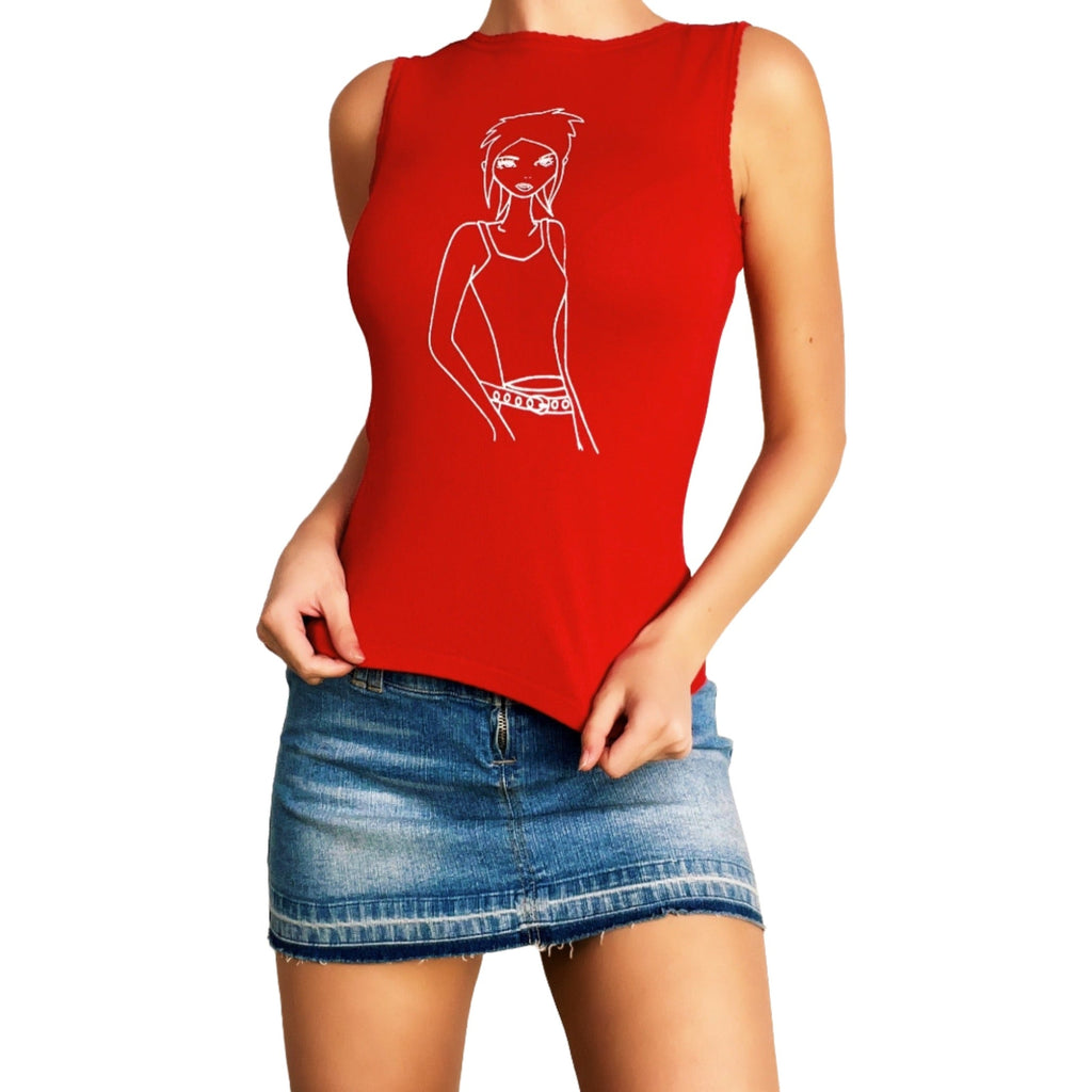 Cherry Red Groovy Gal Top (XS/S)