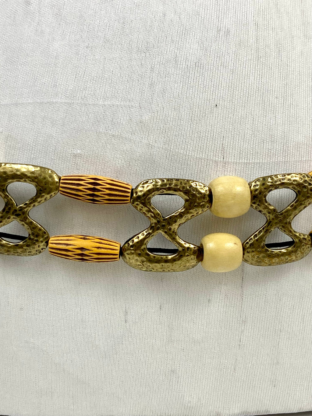 Wood Metal Boho Belt