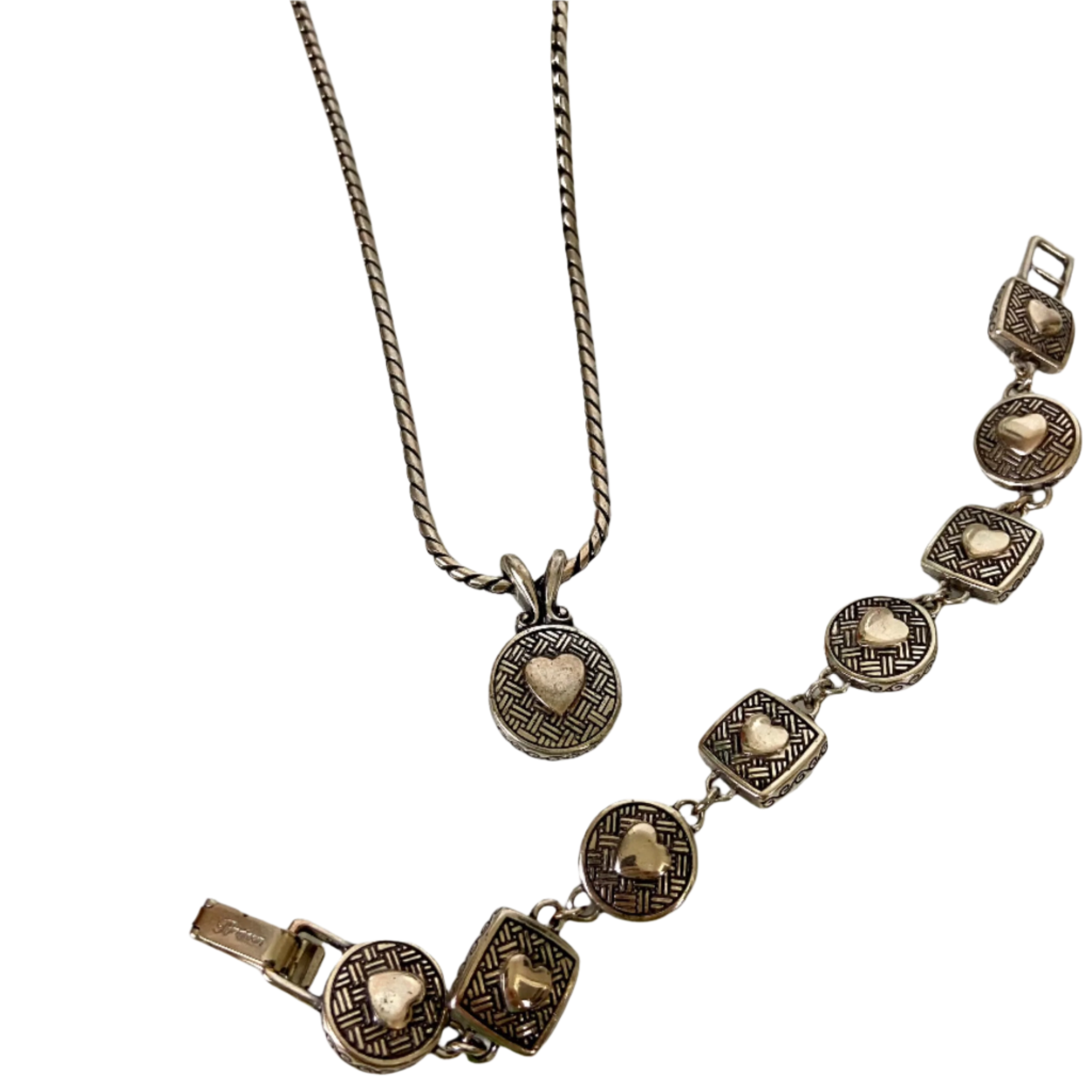 Brighton Silver Reversible Necklace & Bracelet Set