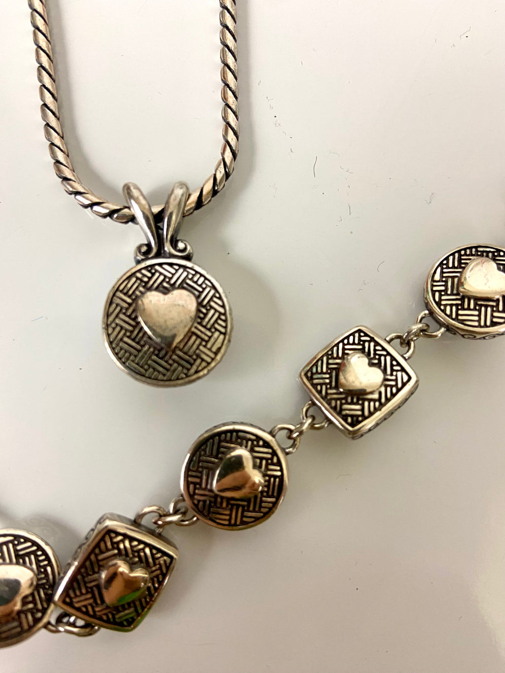 Brighton Silver Reversible Necklace & Bracelet Set