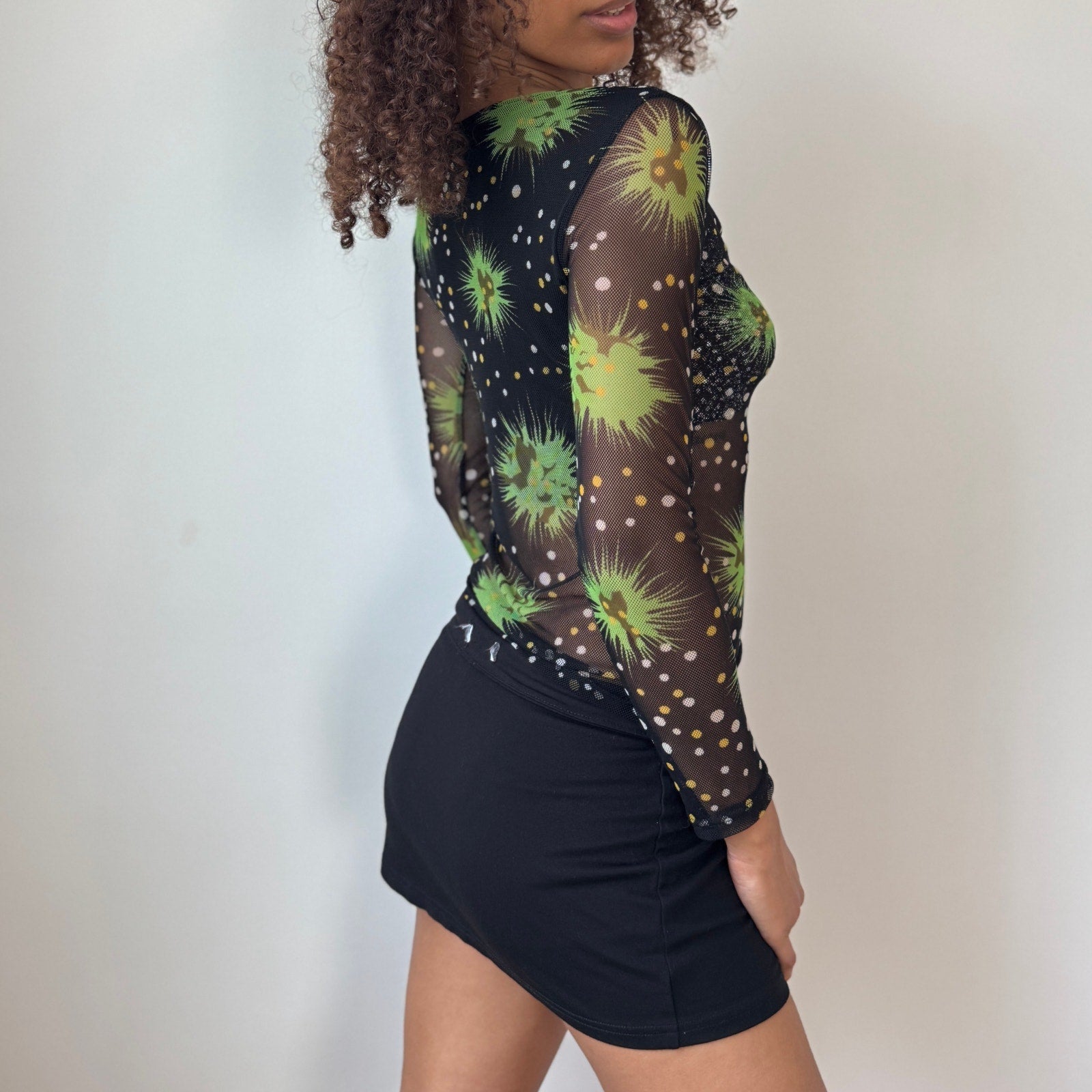 Vintage Euro Mesh Sequin Top (S)