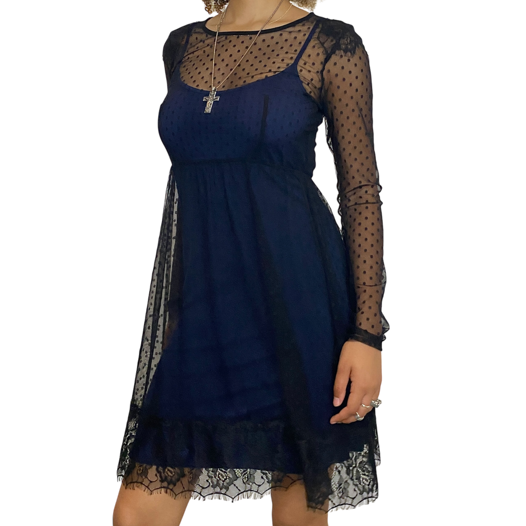 Vintage Cop Copine Polka Dot Dress (S)