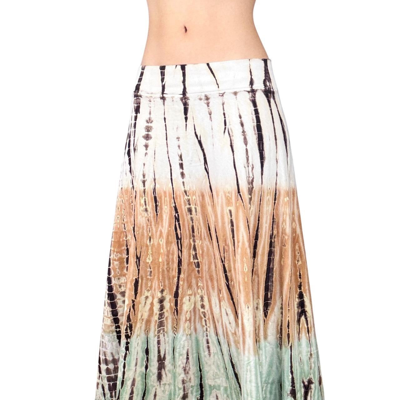 Vintage Tie Dye Maxi Skirt (L)