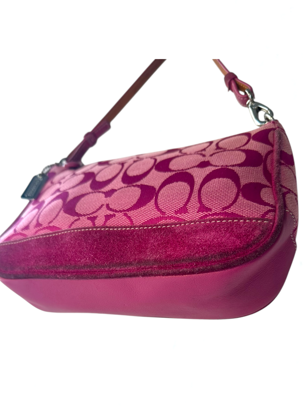 Vintage Rare Hot Pink Coach Demi Shoulder Bag